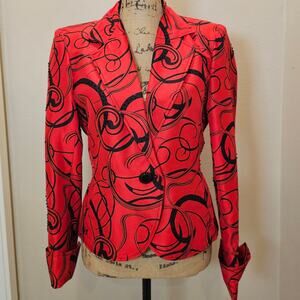 NWOT Transitions Cropped Silk Blazer Size 8